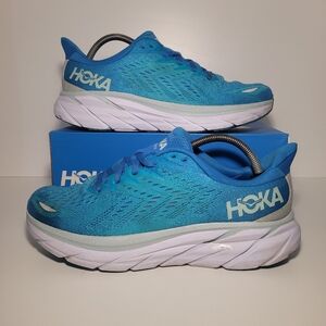 Hoka Clifton 8 Ibiza Blue/Scuba Blue Men’s size 9.5D Running Shoes